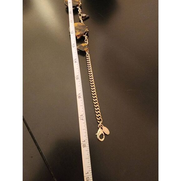 Express NWT faux tortoise shell crystal bee statement necklace - Picture 6 of 7